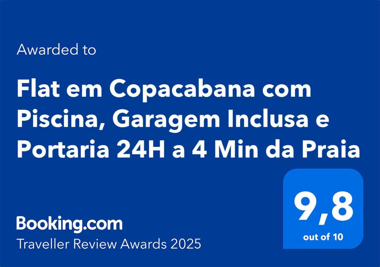 Flat Em Copacabana Com Piscina, Garagem Inclusa E Portaria 24h A 4 Min Da